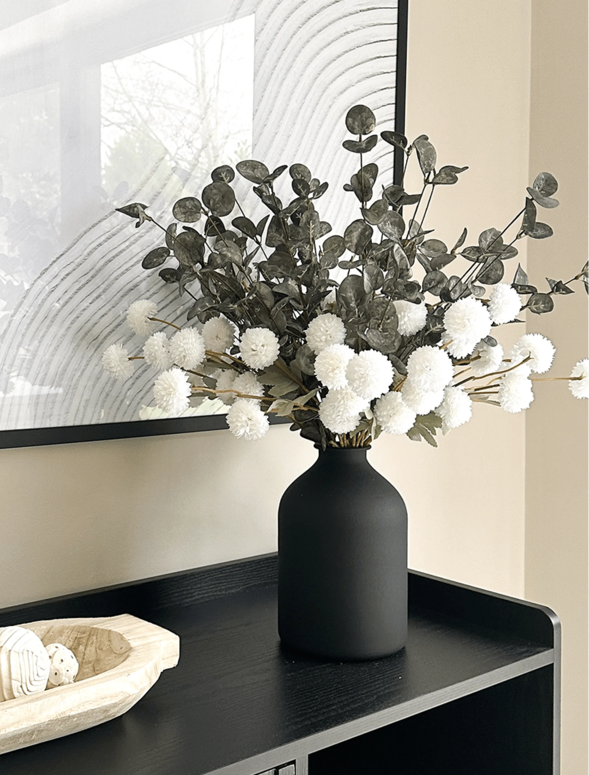 Faux Arrangement - White & Green - Image 8
