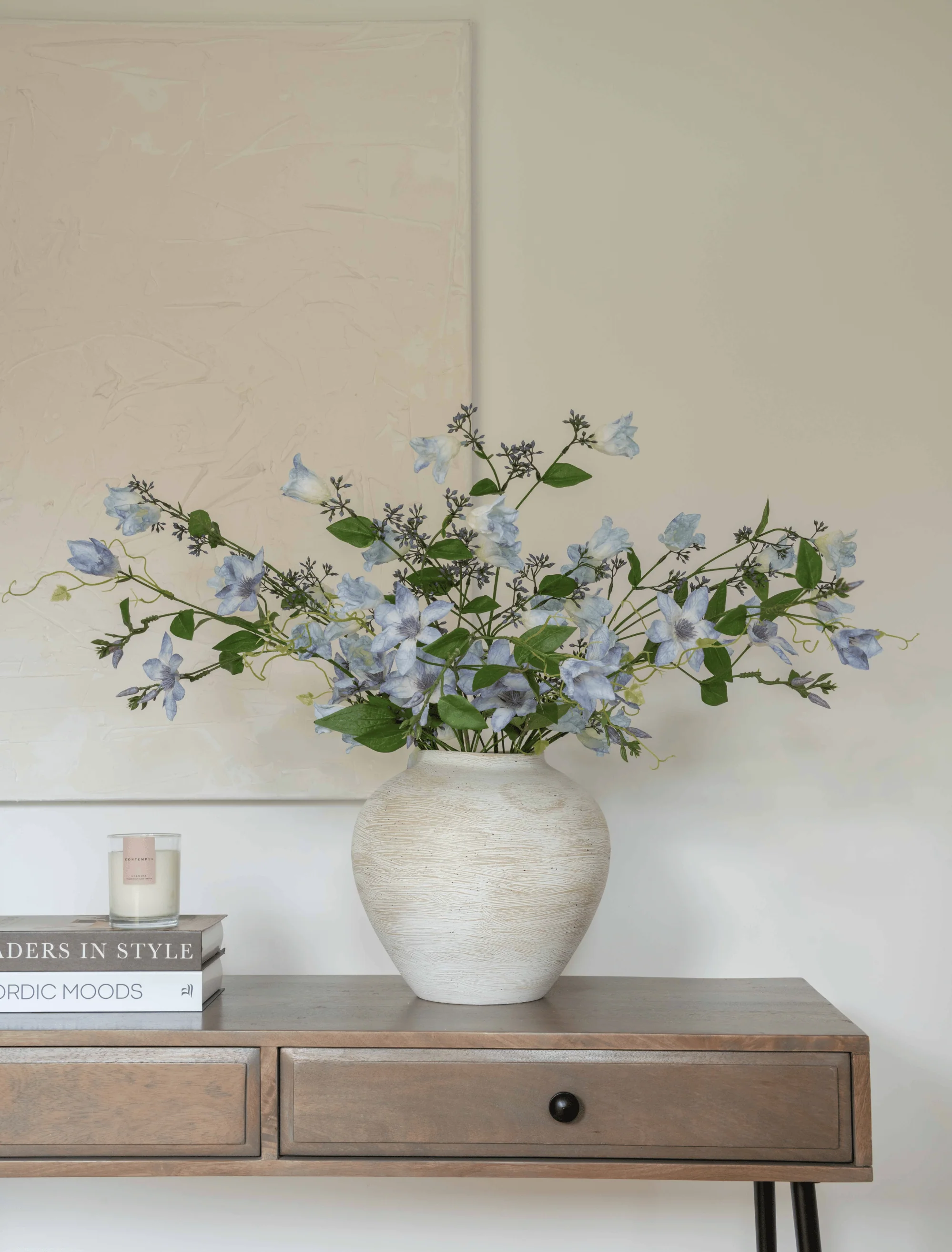 Faux Arrangement - Bell Flower & Clematis Blue - Image 4
