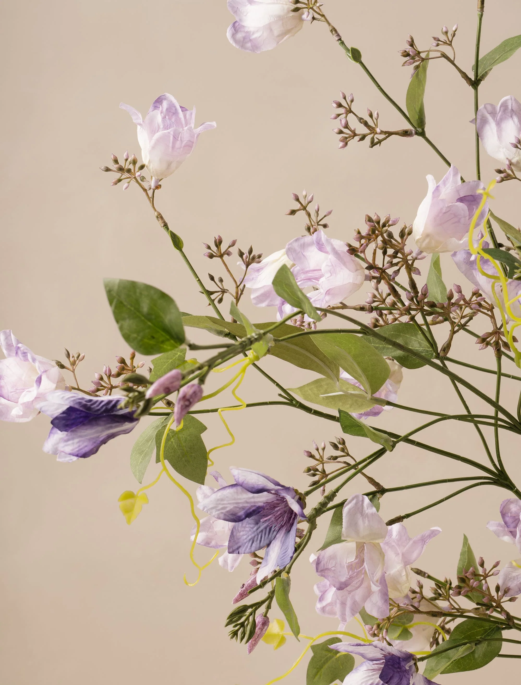 Faux Arrangement - Bell Flower & Clematis Purple - Image 3