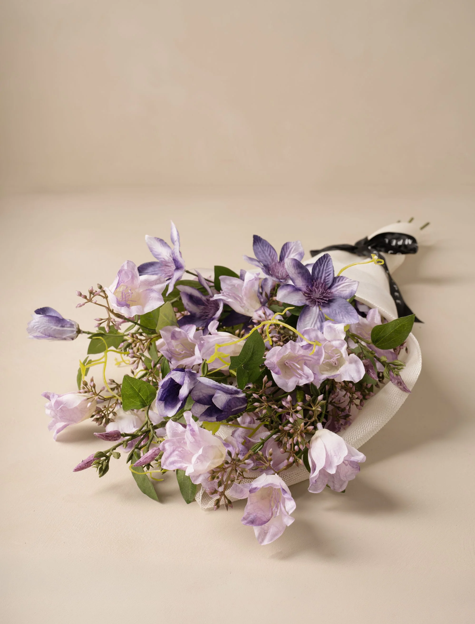 Faux Arrangement - Bell Flower & Clematis Purple - Image 7