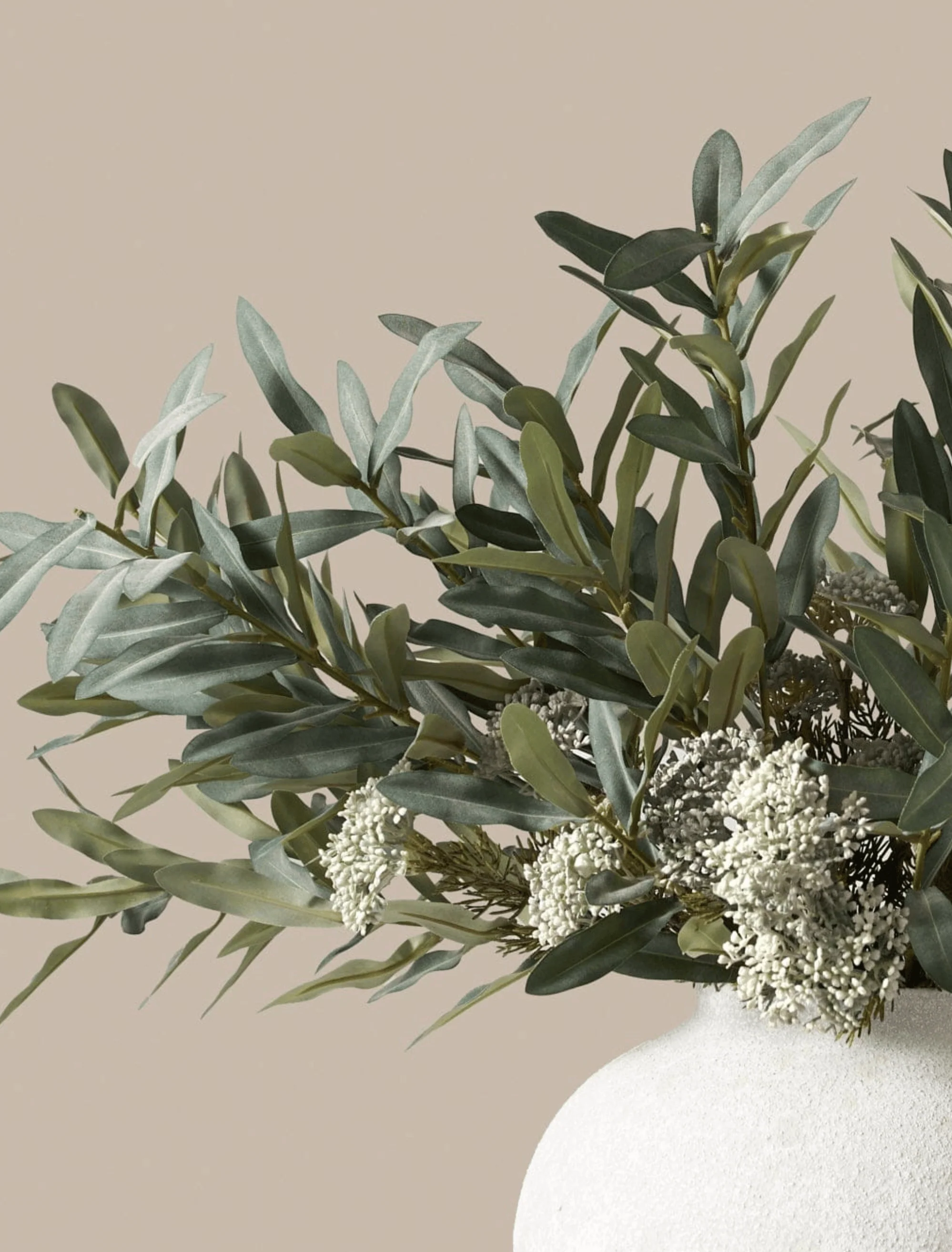Faux Arrangement - Olive & White Berry - Image 4