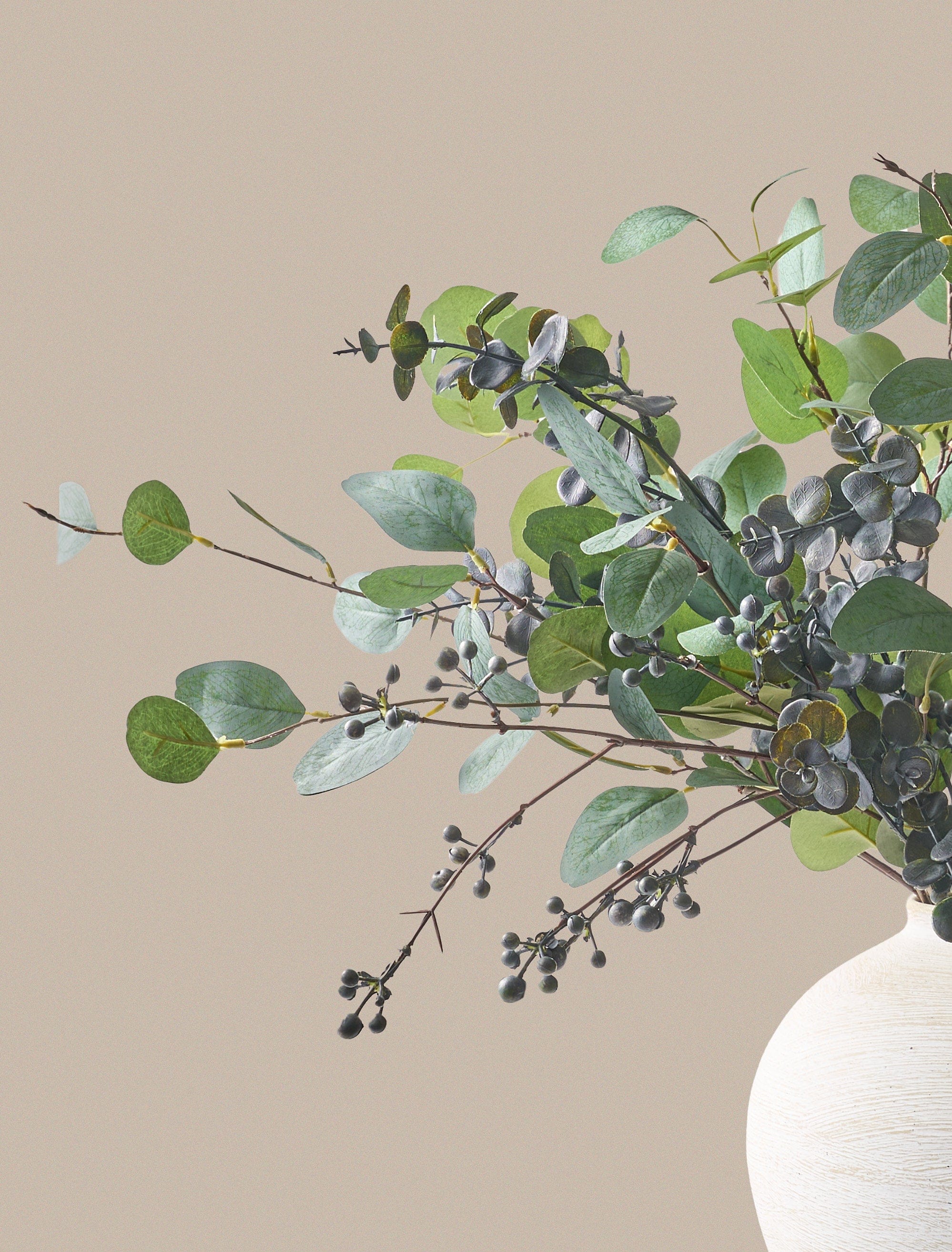 Faux Arrangement - Eucalyptus and Blue Berry - Image 3