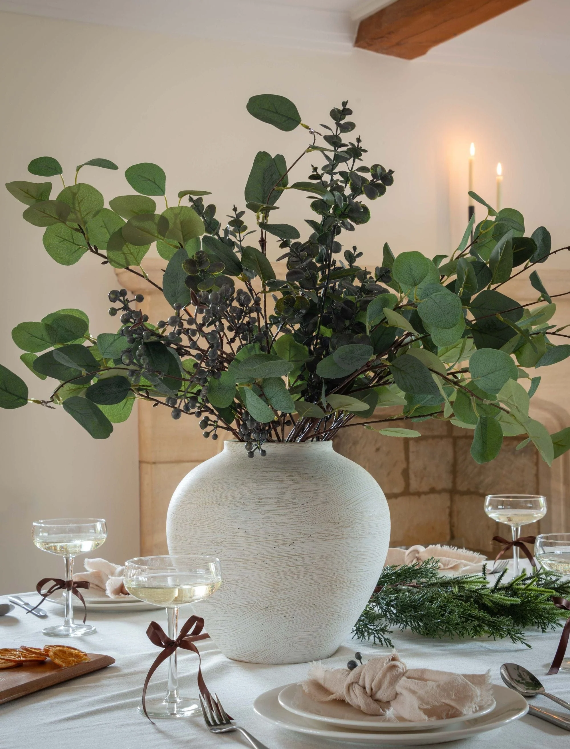Faux Arrangement - Eucalyptus and Blue Berry - Image 4
