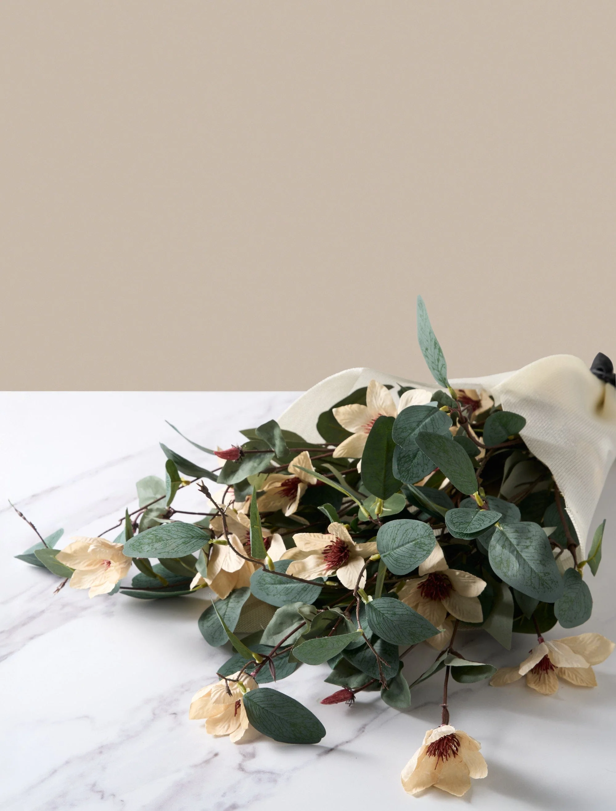 Faux Arrangement - Eucalyptus and Cream Magnolia - Image 8
