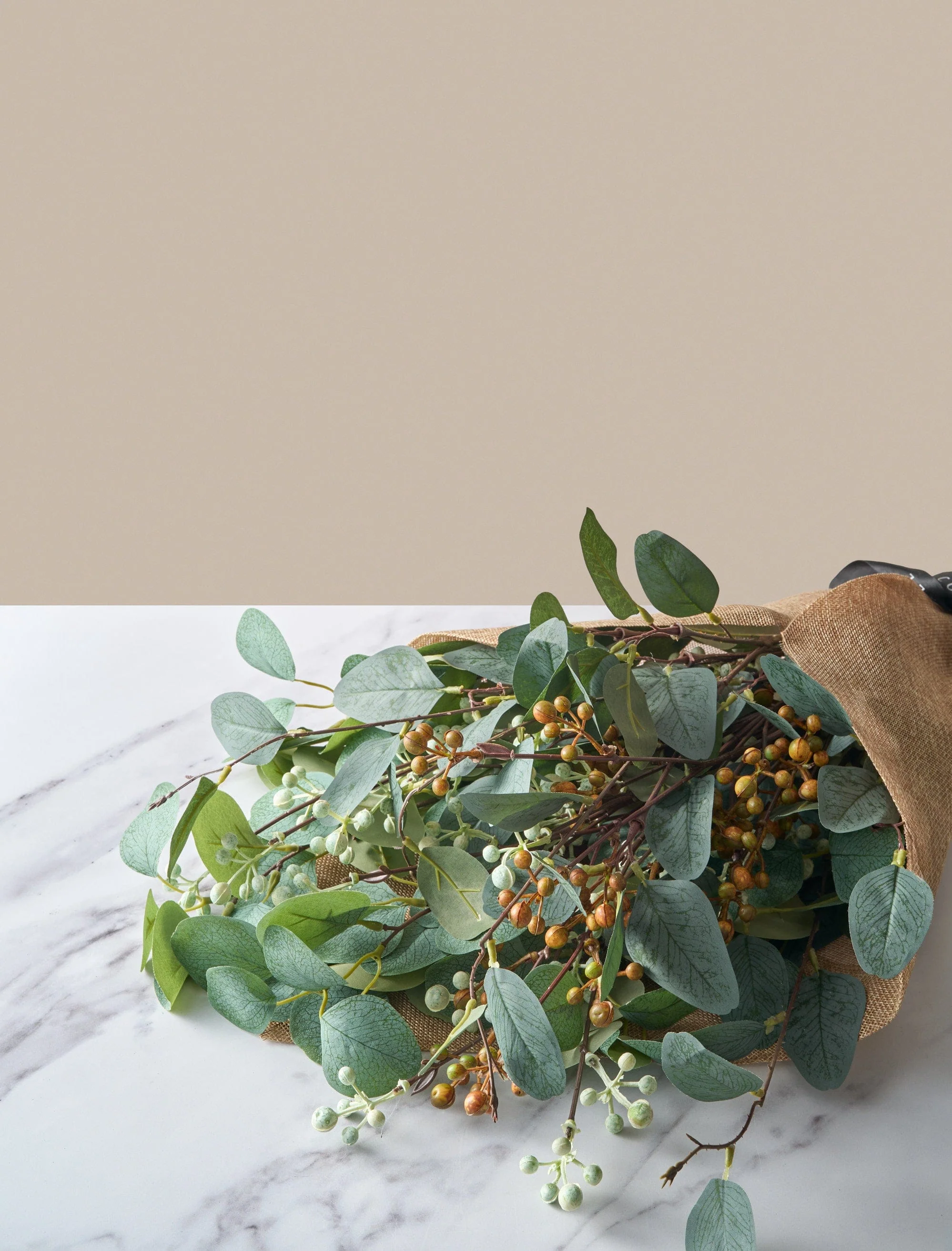 Faux Arrangement - Eucalyptus and Neutral Berry - Image 5