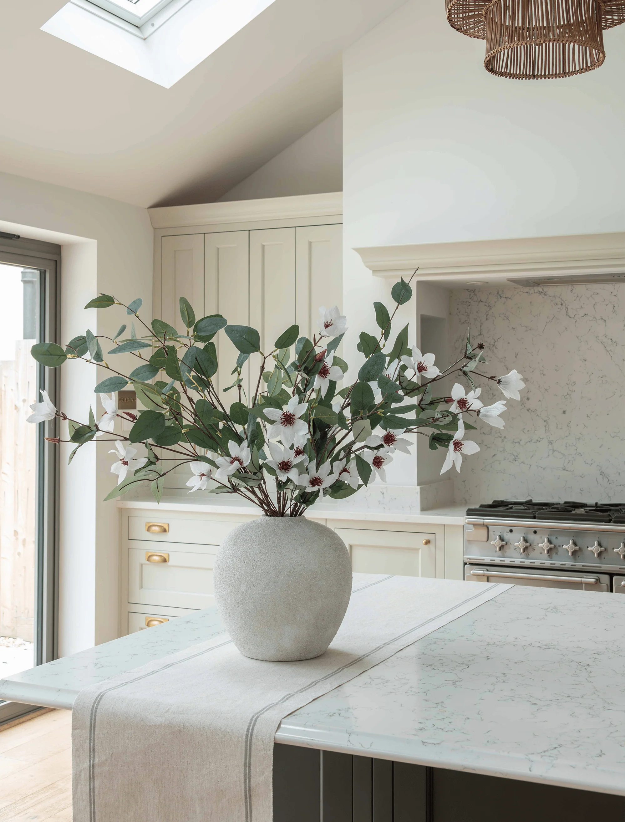 Faux Arrangement - Eucalyptus and White Magnolia - Image 4