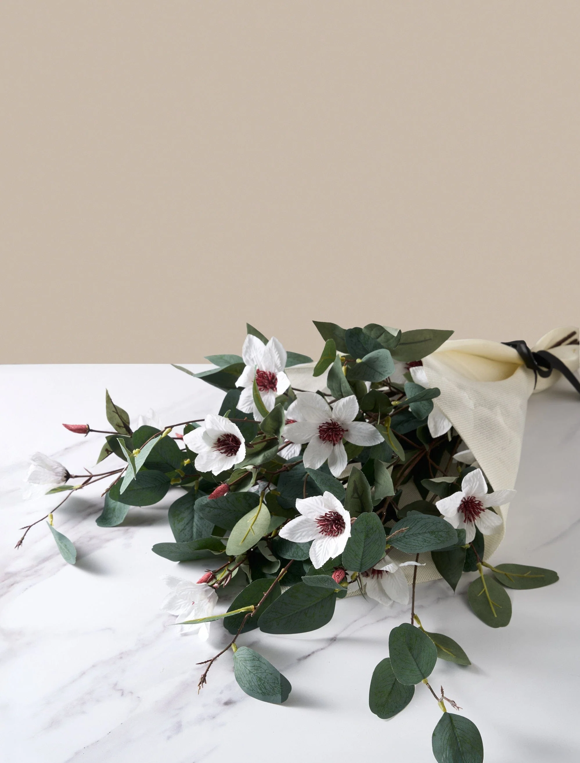 Faux Arrangement - Eucalyptus and White Magnolia - Image 6