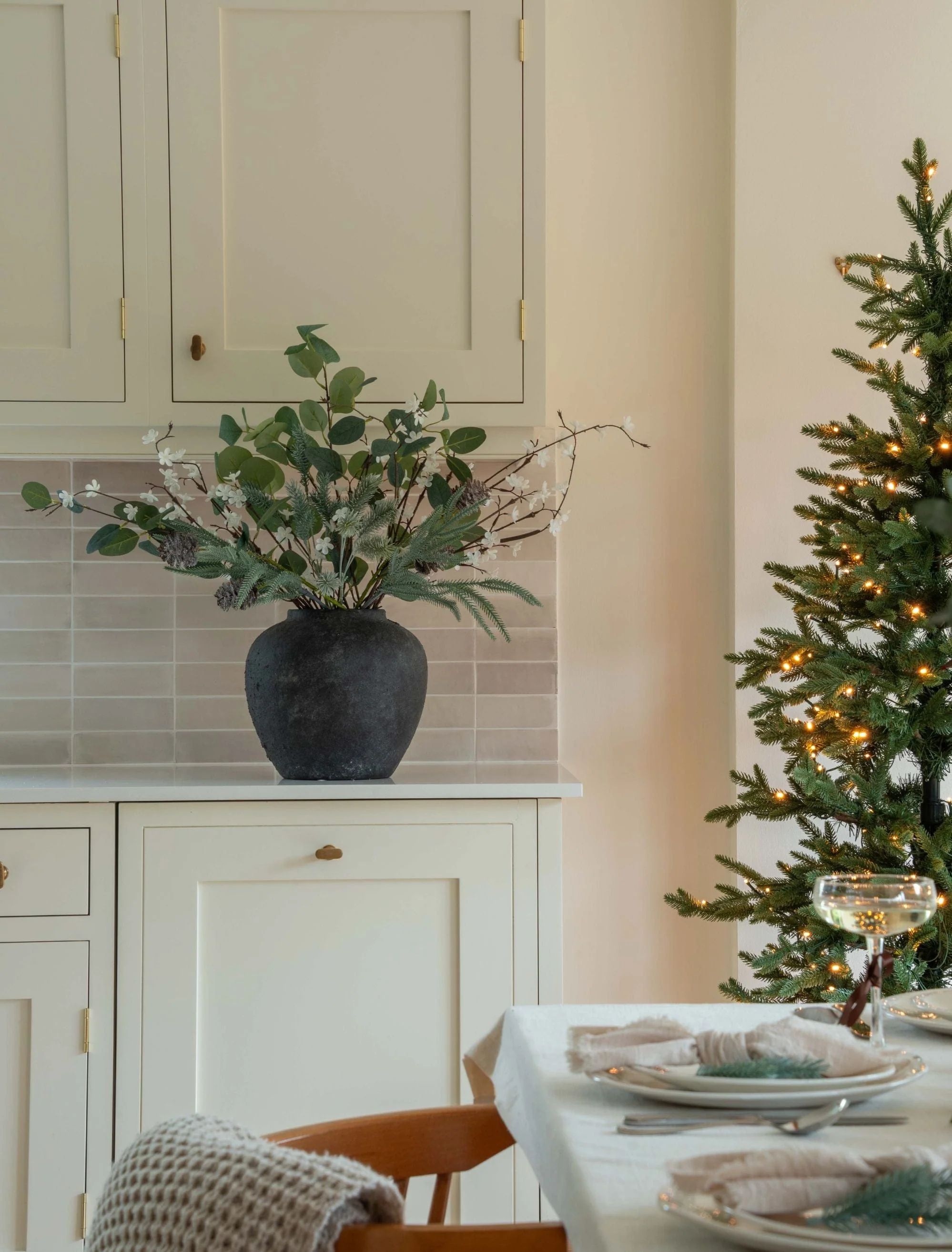 Faux Arrangement - Eucalyptus and Winter White - Image 4