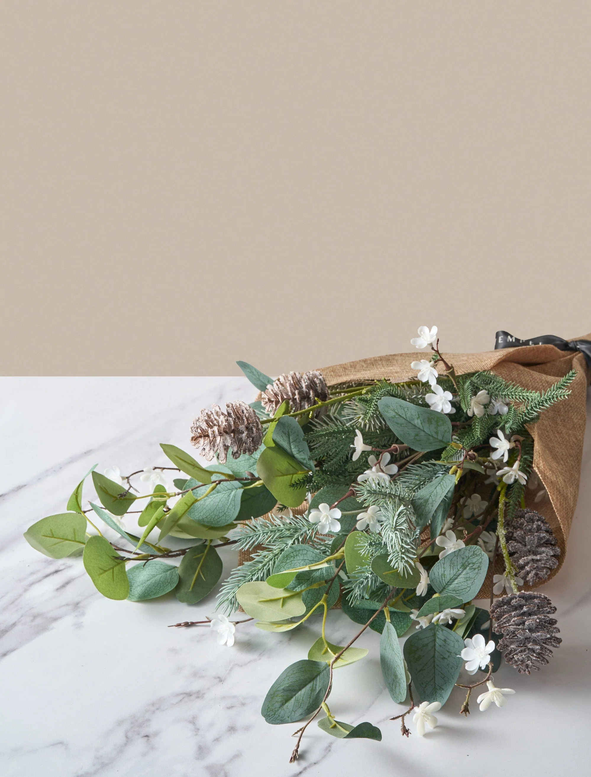 Faux Arrangement - Eucalyptus and Winter White - Image 5