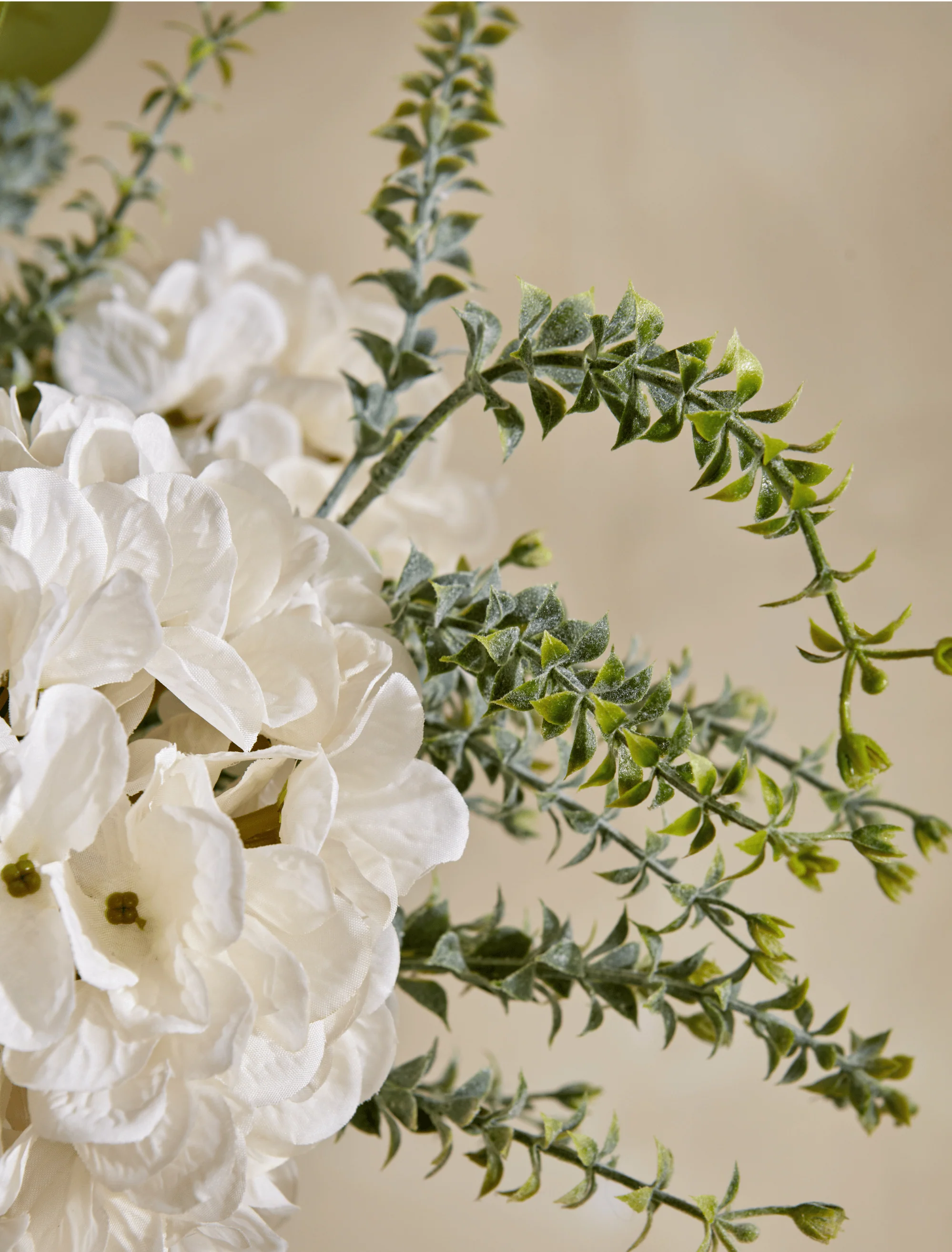 Faux Arrangement - Eucalyptus & White Hydrangea - Image 7
