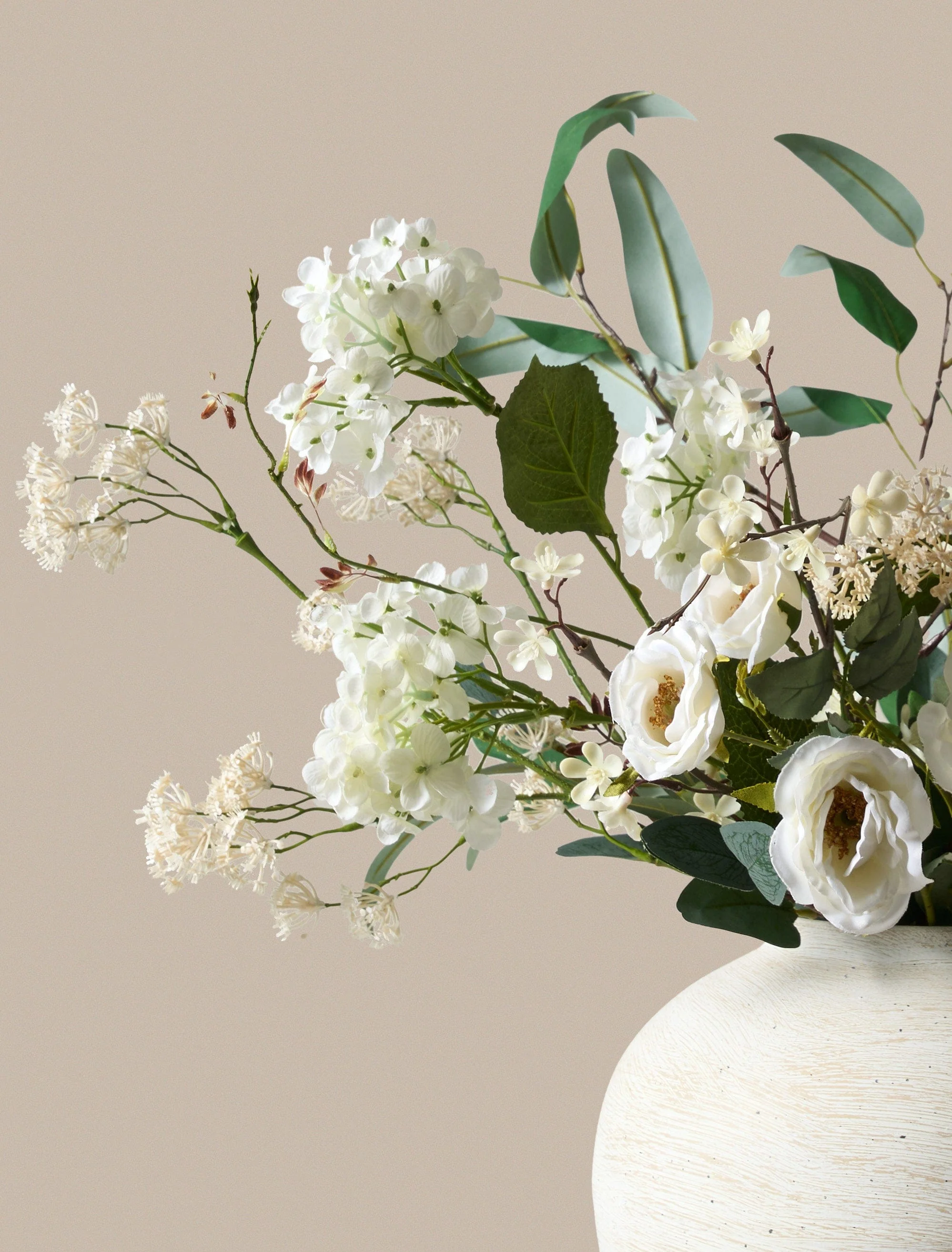 Faux Arrangement - Rose & Delphinium White - Image 3
