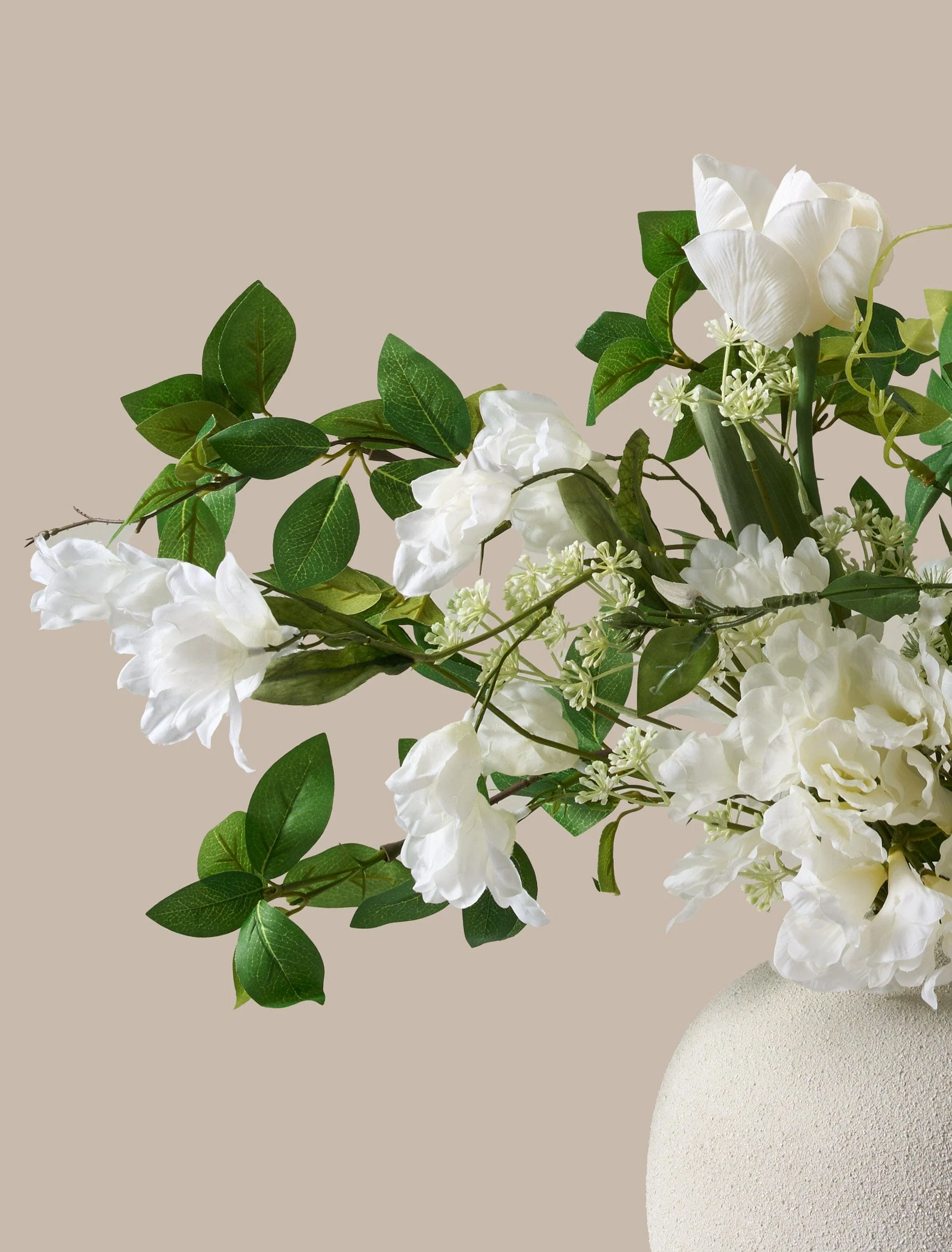 Faux Arrangement - Tulip & Agapanthus White - Image 3