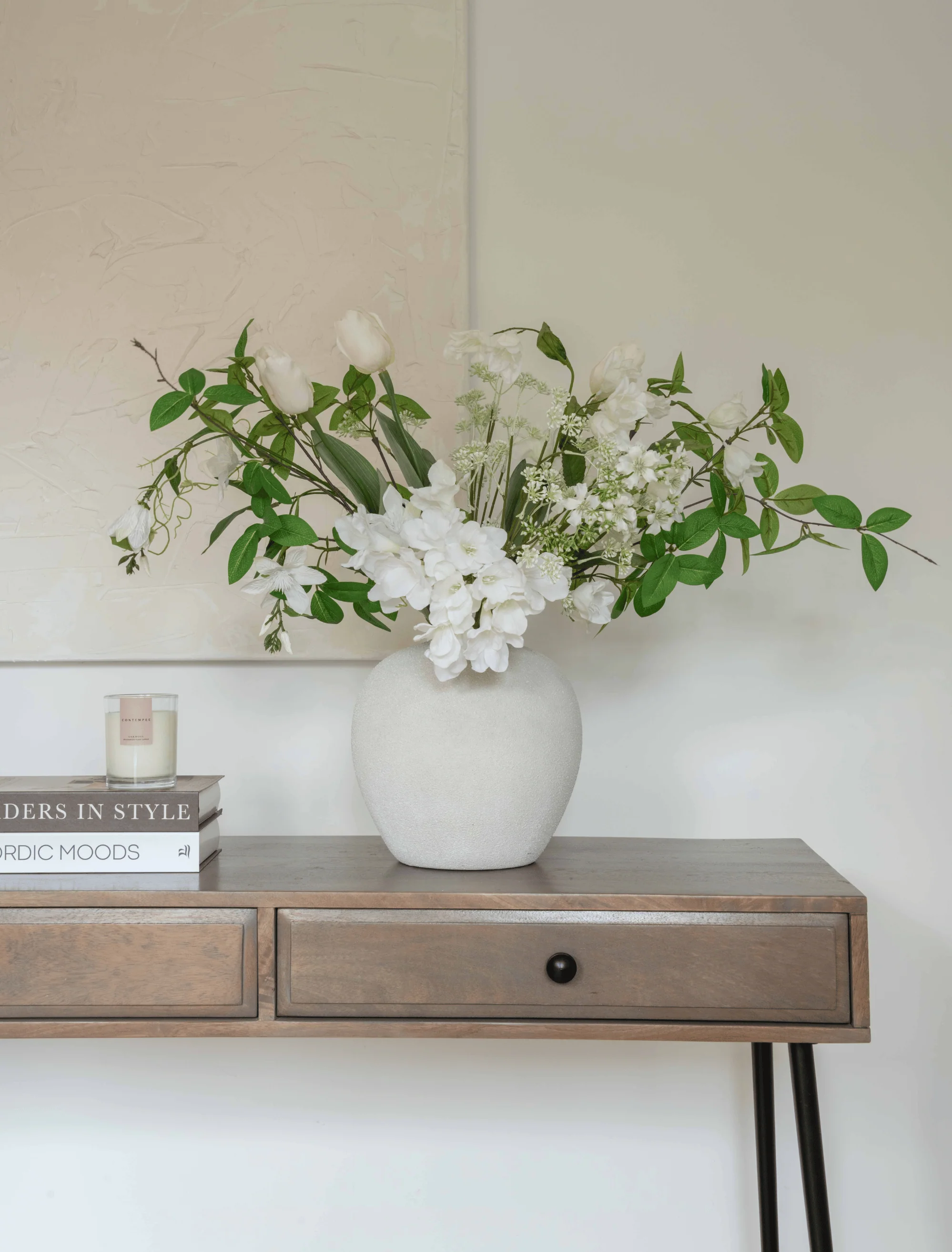 Faux Arrangement - Tulip & Agapanthus White - Image 5