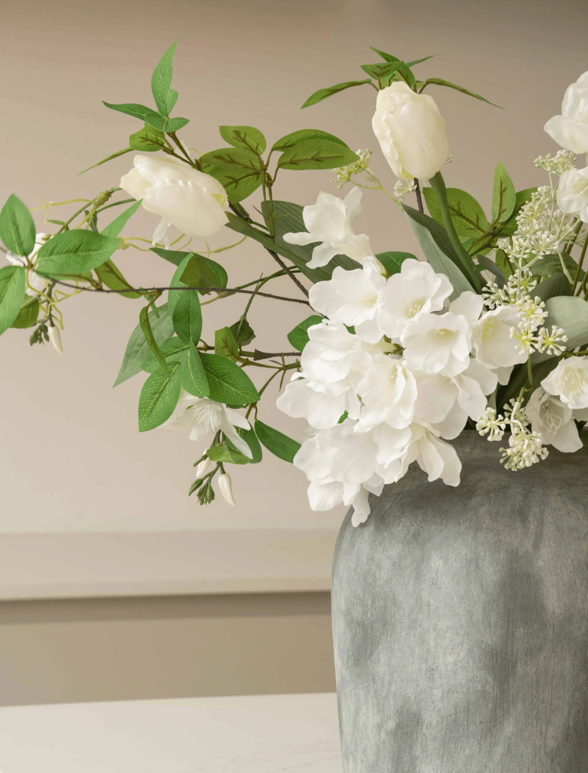 Faux Arrangement - Tulip & Agapanthus White - Image 8