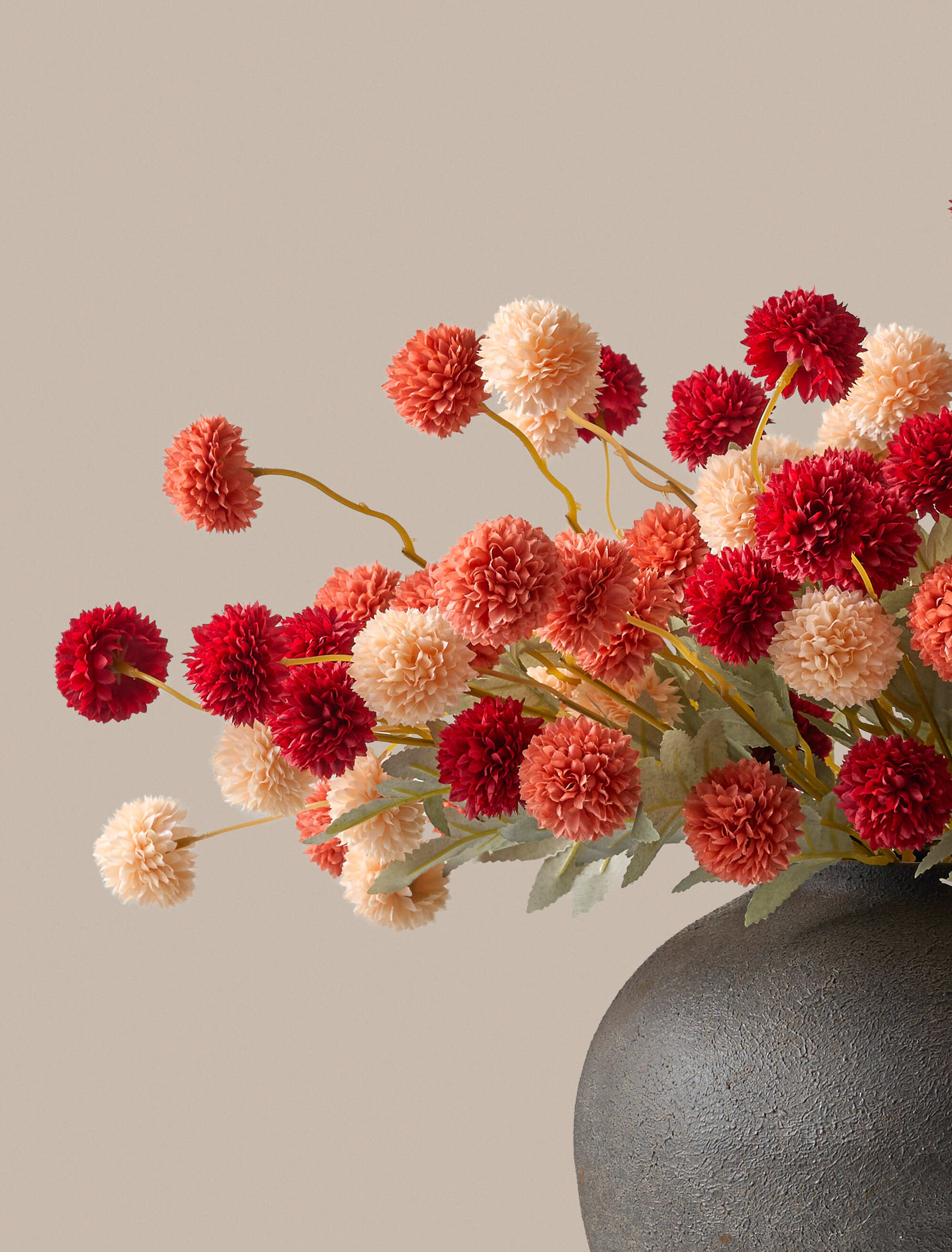 Faux Kiku Arrangement - Assorted (20 Stems / 100 Heads) - Image 3