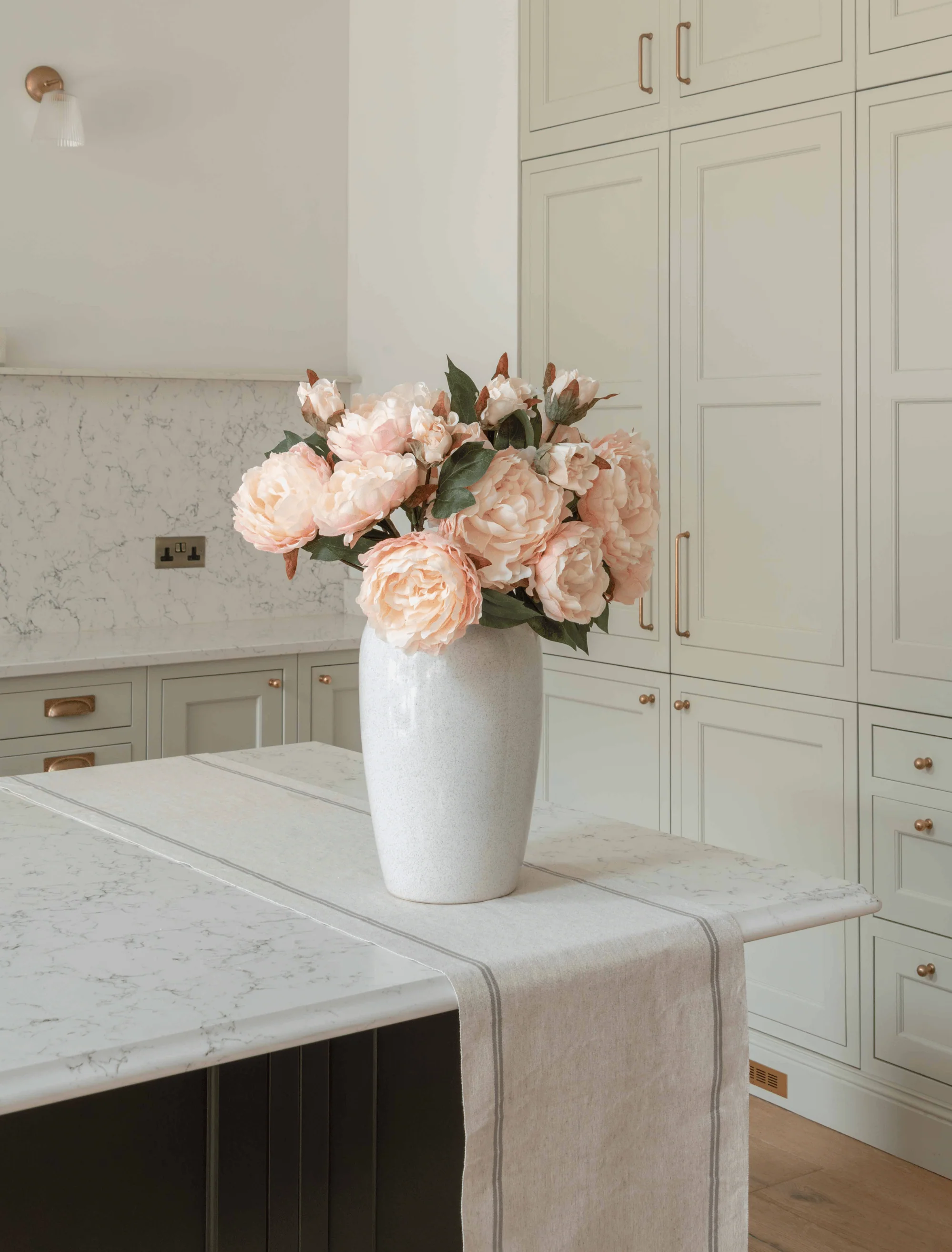 Faux Peony Arrangement - Blush (6 Stems) - Image 4