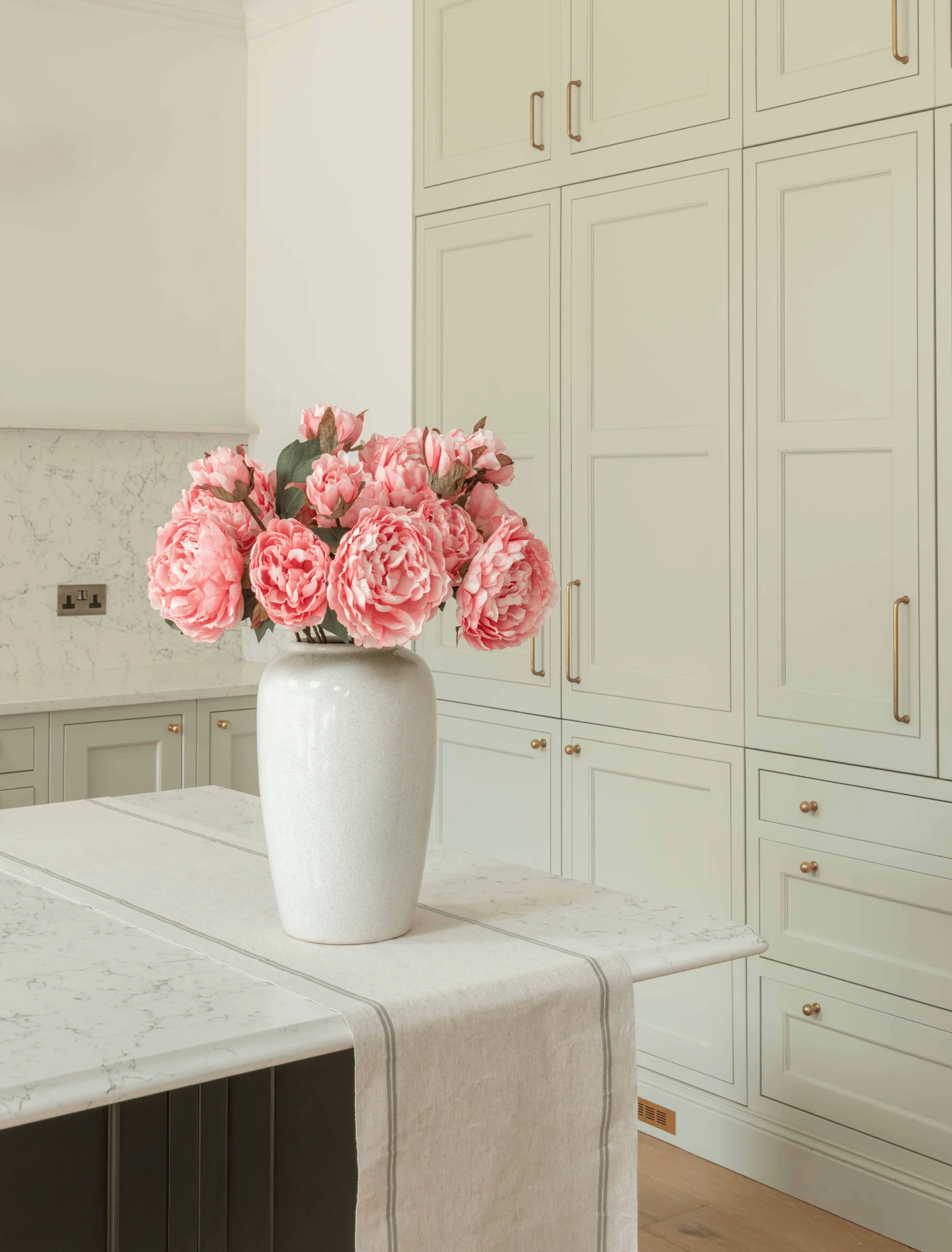 Faux Peony Arrangement - Pink (6 Stems) - Image 3