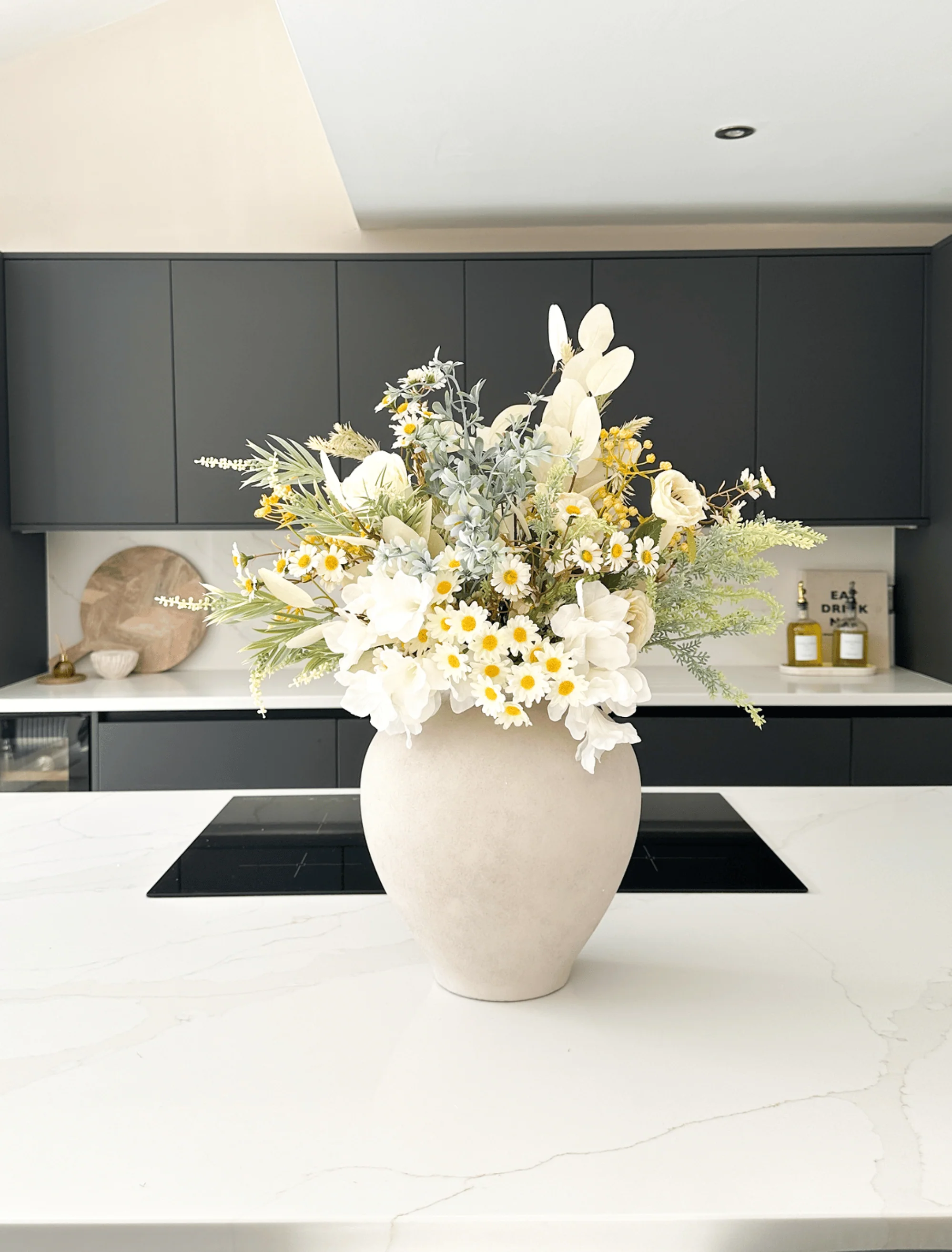 Faux Arrangement - White & Yellow Meadow - Image 3