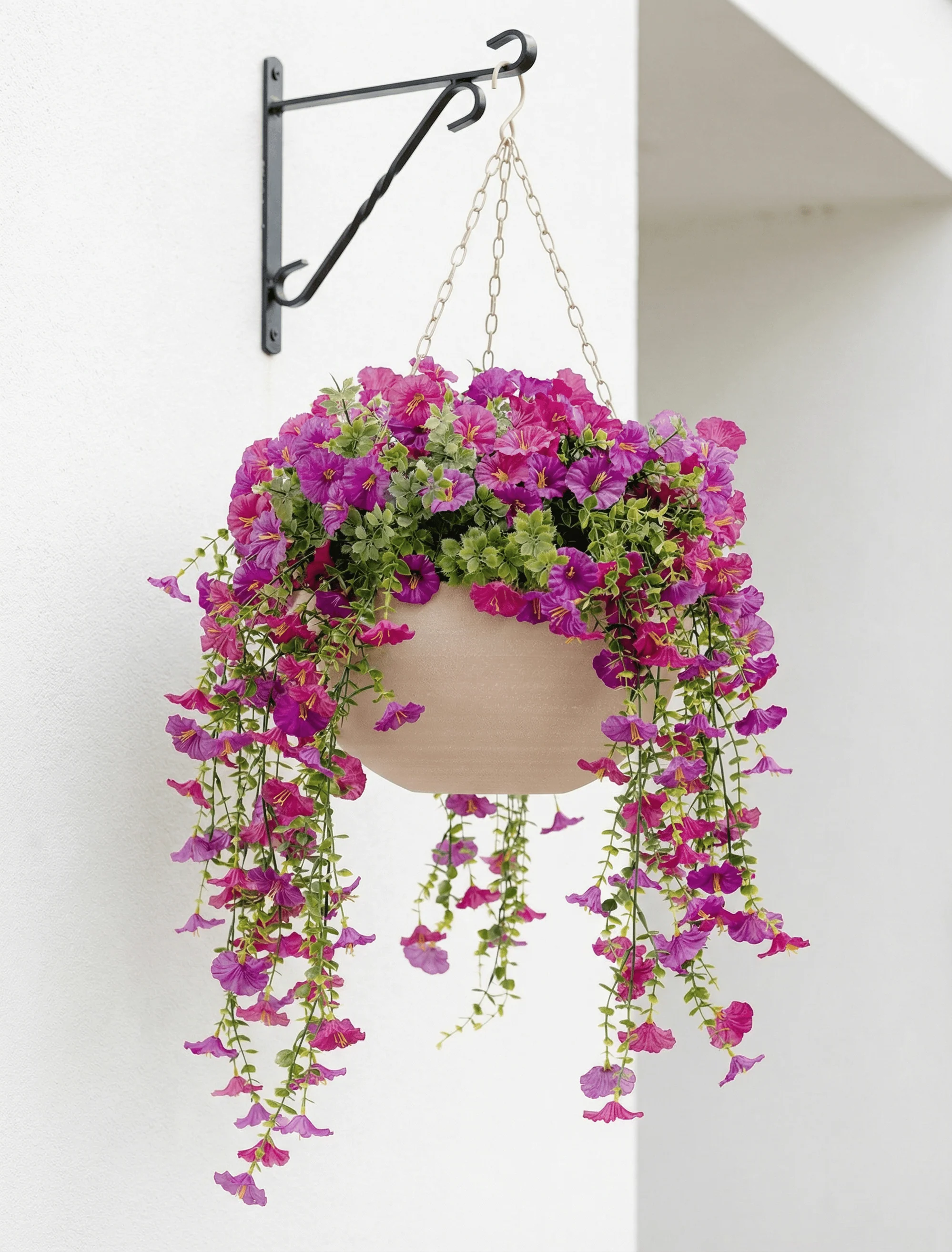Iris Iron Hanging Basket - Beige - Image 3