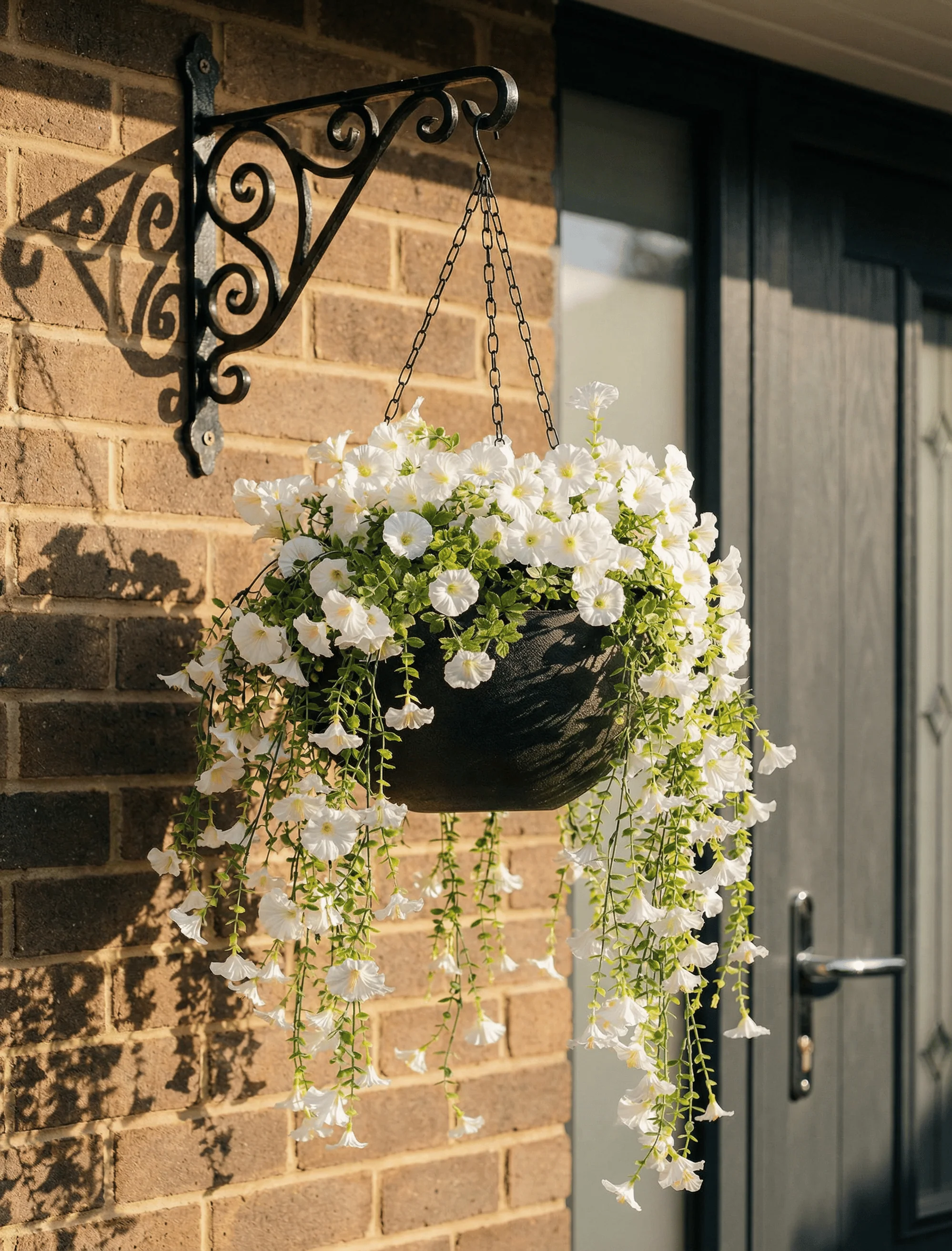 Outdoor Hanging Petunia Basket - White - Image 6