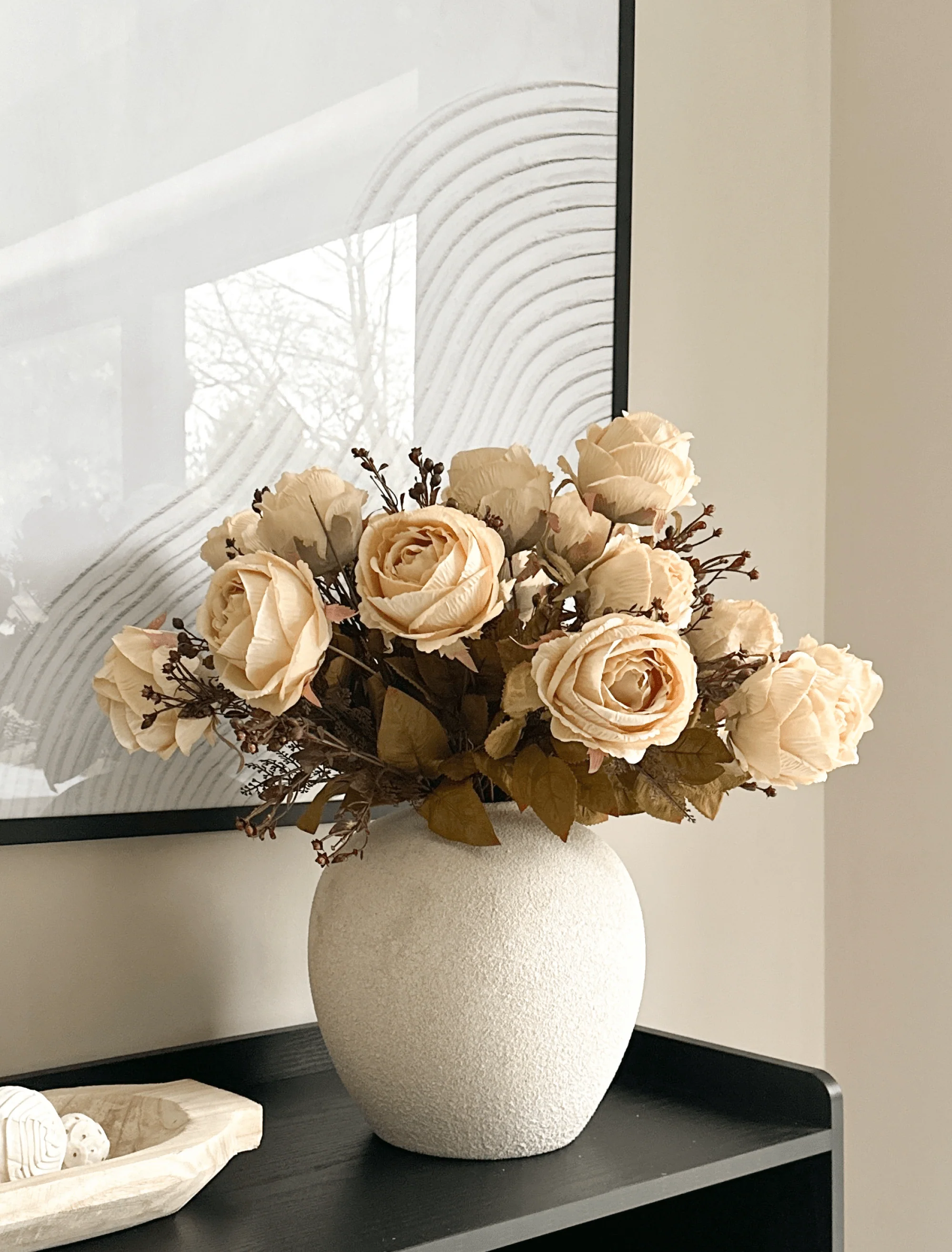Zoe Ceramic Vase - Beige - Image 3