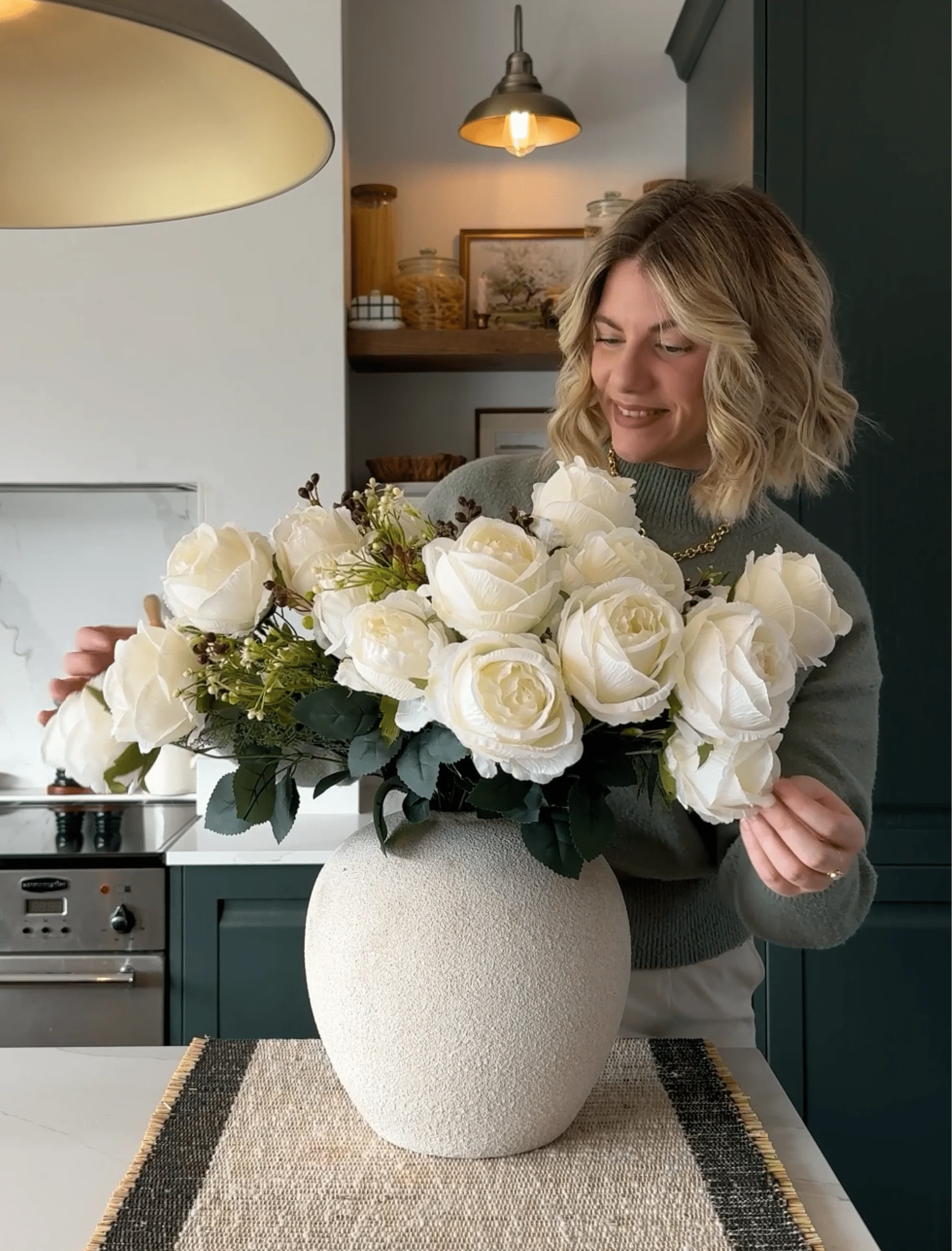 Zoe Ceramic Vase - Beige - Image 4